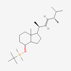 molecular formula C25H48OSi B583753 (S)-tert-Butyl-dimethyl-[7a-methyl-1-(1R,4R,5-trimethyl-hex-2-enyl)-octahydro-inden-4-yloxy]-silane CAS No. 144177-03-7