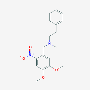 molecular formula C18H22N2O4 B5837600 N-[(4,5-dimethoxy-2-nitrophenyl)methyl]-N-methyl-2-phenylethanamine 