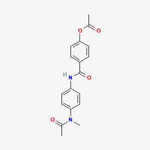 molecular formula C18H18N2O4 B5837697 4-{[4-(N-METHYLACETAMIDO)PHENYL]CARBAMOYL}PHENYL ACETATE 