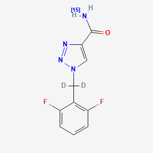 molecular formula C10H8F2N4O B583773 Rufinamide-15N,d2 CAS No. 1795037-48-7