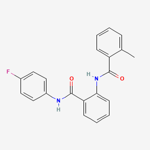 molecular formula C21H17FN2O2 B5837812 N-[2-[(4-fluorophenyl)carbamoyl]phenyl]-2-methylbenzamide 