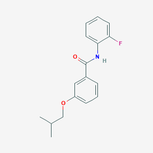 molecular formula C17H18FNO2 B5837865 N-(2-fluorophenyl)-3-(2-methylpropoxy)benzamide 
