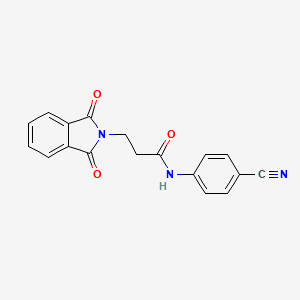 molecular formula C18H13N3O3 B5837906 N-(4-cyanophenyl)-3-(1,3-dioxoisoindol-2-yl)propanamide 