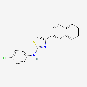 molecular formula C19H13ClN2S B5837963 N-(4-chlorophenyl)-4-naphthalen-2-yl-1,3-thiazol-2-amine 
