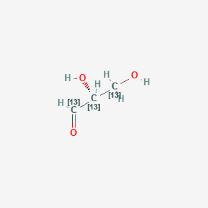 molecular formula C3H6O3 B583799 D-Glyceraldehyde-1,2,3-13C3 CAS No. 478529-54-3