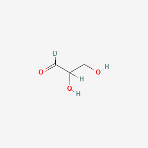 molecular formula C3H6O3 B583802 DL-Glyceraldehyde-1-d CAS No. 72599-69-0