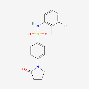 molecular formula C17H17ClN2O3S B5838113 N-(3-chloro-2-methylphenyl)-4-(2-oxopyrrolidin-1-yl)benzenesulfonamide 