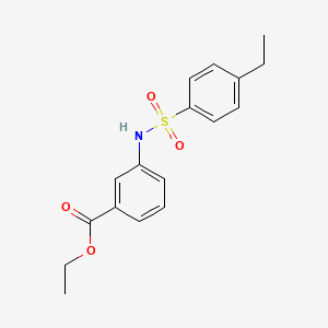 molecular formula C17H19NO4S B5838115 Ethyl 3-[(4-ethylphenyl)sulfonylamino]benzoate 