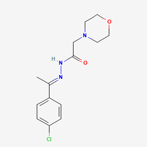 molecular formula C14H18ClN3O2 B5838137 N-[(E)-1-(4-chlorophenyl)ethylideneamino]-2-morpholin-4-ylacetamide 