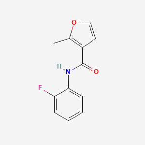 molecular formula C12H10FNO2 B5838166 N-(2-fluorophenyl)-2-methylfuran-3-carboxamide 