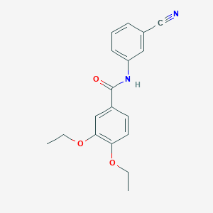 molecular formula C18H18N2O3 B5838174 N-(3-cyanophenyl)-3,4-diethoxybenzamide 