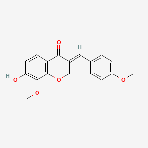 (E)-7-hydroxy-8-methoxy-3-(4-methoxybenzylidene)chroman-4-one
