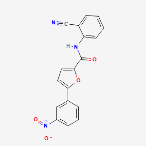 molecular formula C18H11N3O4 B5838240 N-(2-cyanophenyl)-5-(3-nitrophenyl)furan-2-carboxamide 