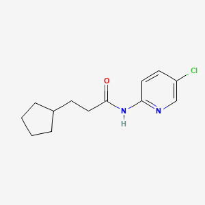 molecular formula C13H17ClN2O B5838263 N-(5-chloropyridin-2-yl)-3-cyclopentylpropanamide 