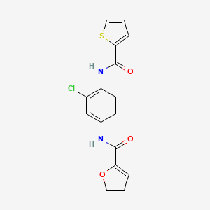molecular formula C16H11ClN2O3S B5838284 N-[3-chloro-4-(thiophene-2-carbonylamino)phenyl]furan-2-carboxamide 