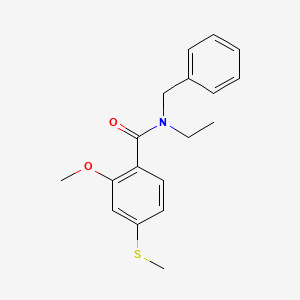 molecular formula C18H21NO2S B5838290 N-benzyl-N-ethyl-2-methoxy-4-(methylsulfanyl)benzamide 