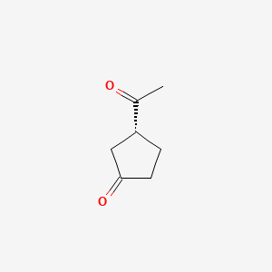 molecular formula C7H10O2 B583833 (R)-3-acetyl-cyclopentanone CAS No. 155253-52-4