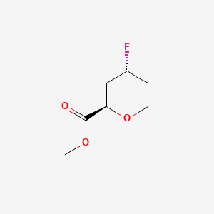 molecular formula C7H11FO3 B583839 methyl (2R,4R)-4-fluorooxane-2-carboxylate CAS No. 157919-99-8