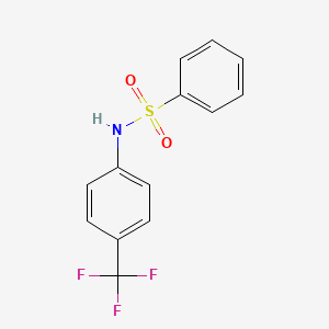 molecular formula C13H10F3NO2S B5838728 N-[4-(trifluoromethyl)phenyl]benzenesulfonamide 