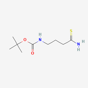 molecular formula C9H18N2O2S B583881 tert-butyl N-(3-carbamothioylpropyl)carbamate CAS No. 156642-19-2