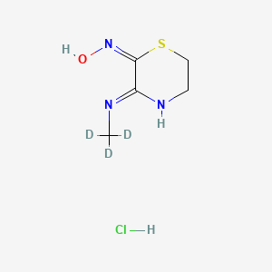 5,6-Dihydro-3-(methylamino)-2H-1,4-thiazin-2-one Oxime-d3 Hydrochloride