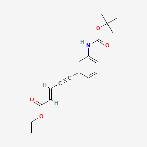Ethyl (E)-5-[3-[(2-methylpropan-2-yl)oxycarbonylamino]phenyl]pent-2-en-4-ynoate