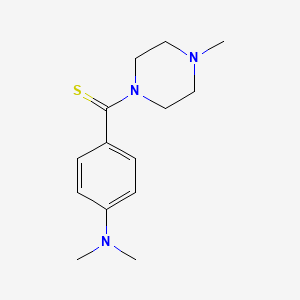 molecular formula C14H21N3S B5839068 N,N-dimethyl-4-[(4-methyl-1-piperazinyl)carbonothioyl]aniline 