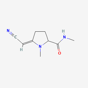 molecular formula C9H13N3O B583916 5-(Cyanomethylene)-N,1-dimethylpyrrolidine-2-carboxamide CAS No. 158724-78-8