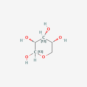 molecular formula C5H10O5 B583941 D-[1,3-13C2]Ribose CAS No. 478511-79-4
