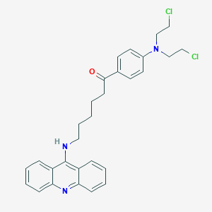 molecular formula C29H31Cl2N3O B058396 1-Hexanone, 6-(9-acridinylamino)-1-(4-(bis(2-chloroethyl)amino)phenyl)- CAS No. 125173-79-7