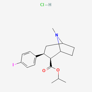 molecular formula C18H25ClINO2 B583977 Propan-2-yl (2S,3S)-3-(4-iodophenyl)-8-methyl-8-azabicyclo[3.2.1]octane-2-carboxylate;hydrochloride CAS No. 141807-60-5