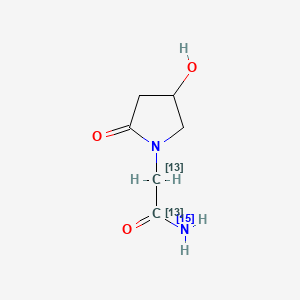 molecular formula C6H10N2O3 B583981 Oxiracetam-13C2,15N CAS No. 1346602-09-2