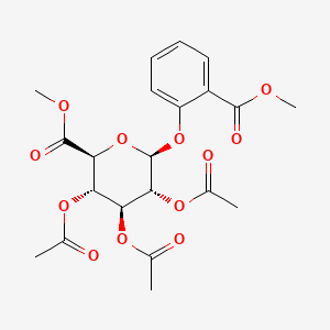 molecular formula C21H24O12 B583985 Methyl salicylate beta-D-O-glucuronide triacetate methyl ester CAS No. 101231-54-3