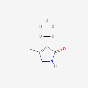 molecular formula C7H11NO B583989 3-(Ethyl-d5)-1,5-dihydro-4-methyl-2H-pyrrol-2-one CAS No. 1028809-94-0