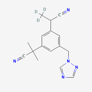 molecular formula C16H17N5 B584030 alpha-Desmethyl Anastrozole-d3 CAS No. 1346601-01-1