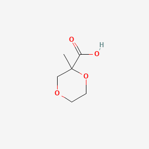 molecular formula C6H10O4 B584033 2-Methyl-1,4-dioxane-2-carboxylic acid CAS No. 144101-98-4