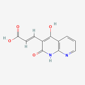 3-(4-Hydroxy-2-oxo-1,2-dihydro-1,8-naphthyridin-3-yl)acrylic acid