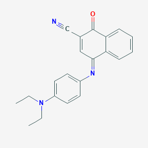 molecular formula C21H19N3O B058411 4-(4-Diethylaminophenylimino)-1-oxo-1,4-dihydronaphthalene-2-carbonitrile CAS No. 119006-66-5