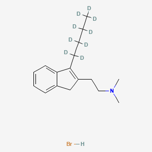 molecular formula C17H26BrN B584110 N,N-Dimethyl-3-butyl-1H-indene-2-ethanamine-d9 Hydrobromide CAS No. 1346604-86-1