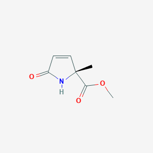 molecular formula C7H9NO3 B058412 methyl (2R)-2-methyl-5-oxo-1H-pyrrole-2-carboxylate CAS No. 111558-22-6