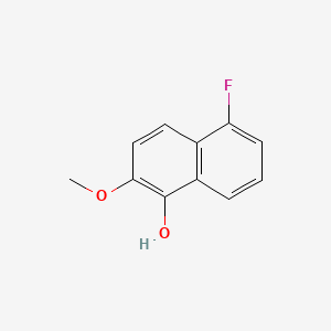molecular formula C11H9FO2 B584123 1-Fluoro-6-methoxynaphth-5-ol CAS No. 741693-89-0