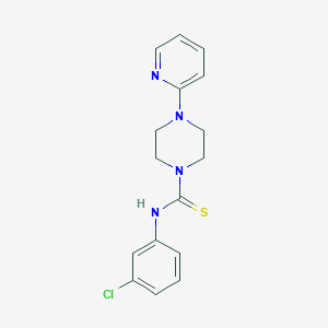 molecular formula C16H17ClN4S B5841298 N-(3-chlorophenyl)-4-(pyridin-2-yl)piperazine-1-carbothioamide 
