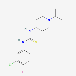 molecular formula C15H21ClFN3S B5841301 N-(3-chloro-4-fluorophenyl)-N'-(1-isopropyl-4-piperidinyl)thiourea 