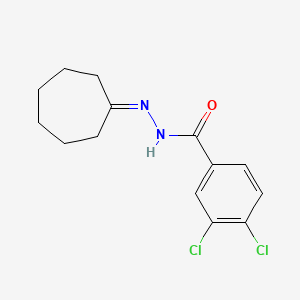 molecular formula C14H16Cl2N2O B5841305 3,4-dichloro-N-(cycloheptylideneamino)benzamide 