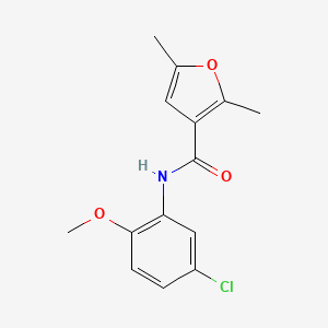 molecular formula C14H14ClNO3 B5841320 N-(5-chloro-2-methoxyphenyl)-2,5-dimethylfuran-3-carboxamide 