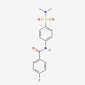 molecular formula C15H15FN2O3S B5841334 N-[4-(dimethylsulfamoyl)phenyl]-4-fluorobenzamide 