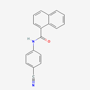 molecular formula C18H12N2O B5841360 N-(4-cyanophenyl)naphthalene-1-carboxamide CAS No. 861409-92-9