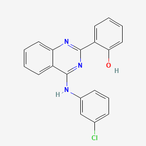 molecular formula C20H14ClN3O B5841375 2-{4-[(3-chlorophenyl)amino]-2-quinazolinyl}phenol 
