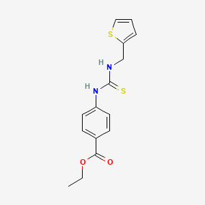 molecular formula C15H16N2O2S2 B5841447 Ethyl 4-{[(thiophen-2-ylmethyl)carbamothioyl]amino}benzoate 
