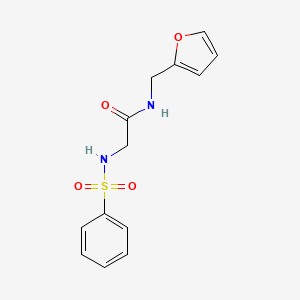 molecular formula C13H14N2O4S B5841452 N~1~-(2-furylmethyl)-N~2~-(phenylsulfonyl)glycinamide 